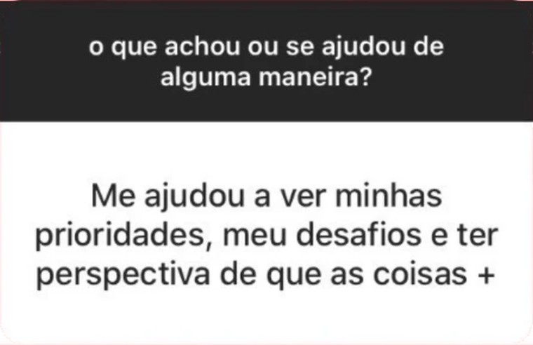 Feedback de cliente sobre leitura astrológica: “Me ajudou a ver minhas prioridades, meu desafios e ter perspectiva de que as coisas +”