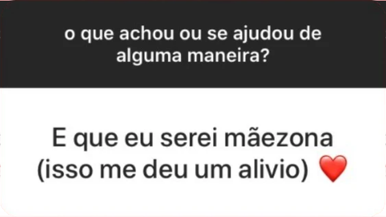 Feedback de cliente sobre leitura astrológica: “E que eu serei mãezona (isso me deu um alivio)”