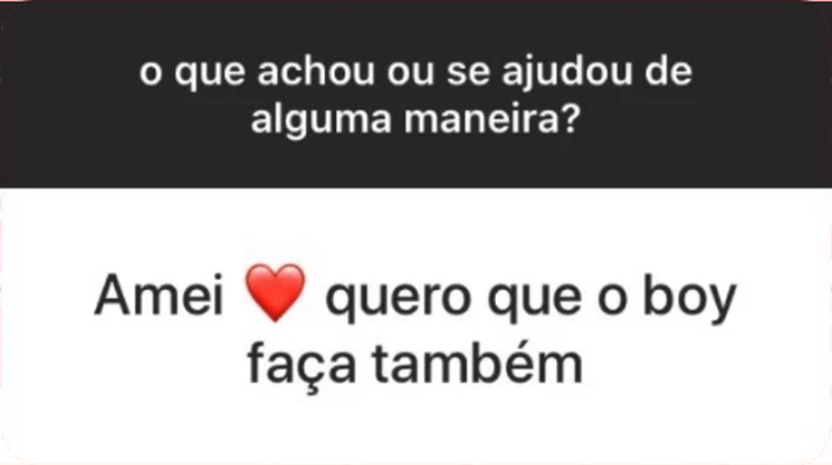 Feedback de cliente sobre leitura astrológica: “Amei, quero que o boy faça também”