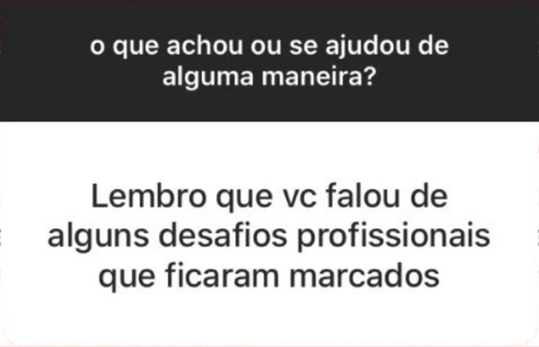 Feedback de cliente sobre leitura astrológica: “Lembro que vc falou de alguns desafios profissionais que ficaram marcados”